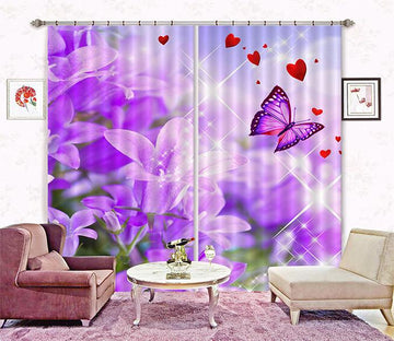 3D Flowers Butterfly 175 Curtains Drapes Wallpaper AJ Wallpaper 
