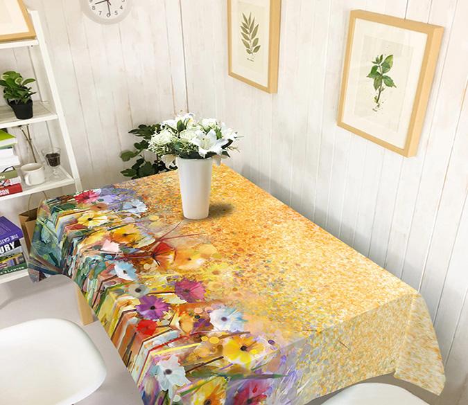 3D Painting Flowers 327 Tablecloths Wallpaper AJ Wallpaper 