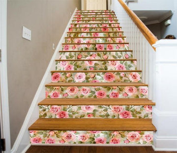 3D Flowers Branches 785 Stair Risers Wallpaper AJ Wallpaper 