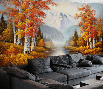 Yellow Trees Wallpaper AJ Wallpaper 