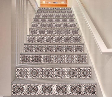 3D Vintage Flower Pattern 1668 Stair Risers Wallpaper AJ Wallpaper 