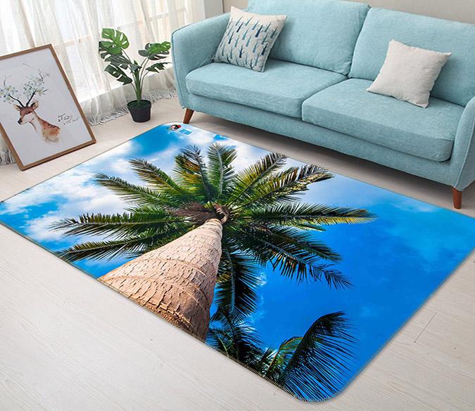 3D Tall Coconut Tree 197 Non Slip Rug Mat Mat AJ Creativity Home 