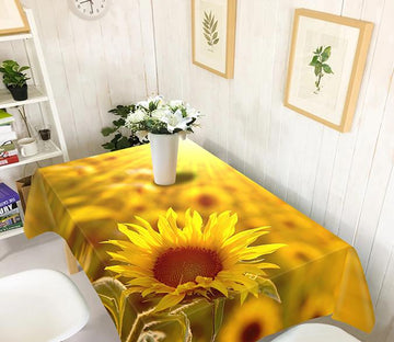 3D Bright Sunflowers 392 Tablecloths Wallpaper AJ Wallpaper 
