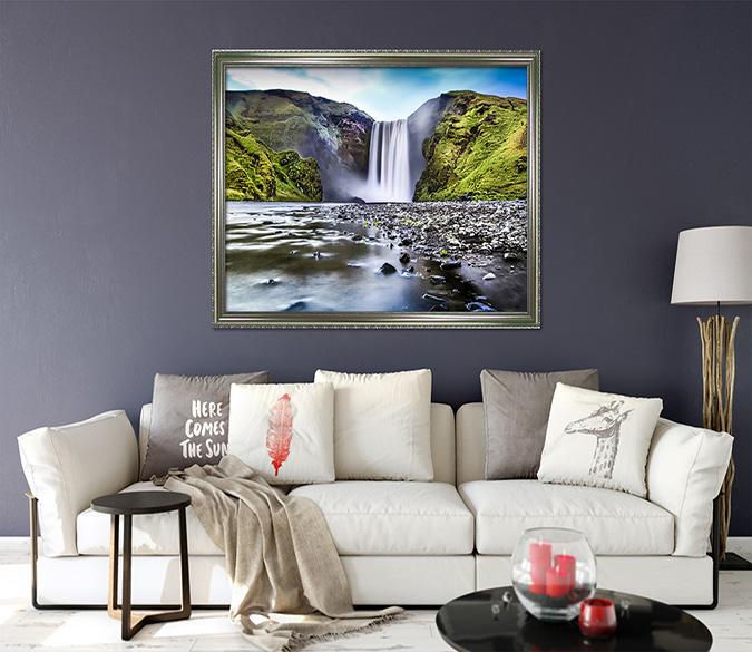 3D Magnificent Waterfall 152 Fake Framed Print Painting Wallpaper AJ Creativity Home 