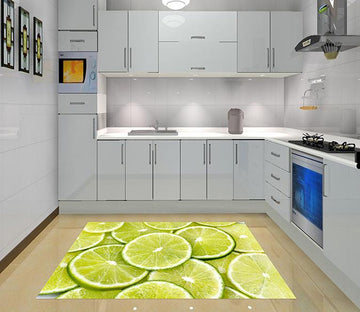 3D Lemon Slices Kitchen Mat Floor Mural Wallpaper AJ Wallpaper 