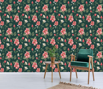 3D Elegant Flowers Pattern 049 Wallpaper AJ Wallpaper 