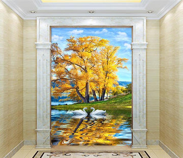 3D Maple Tree River 377 Wallpaper AJ Wallpaper 