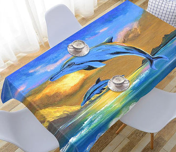 3D Dolphins Painting 575 Tablecloths Wallpaper AJ Wallpaper 