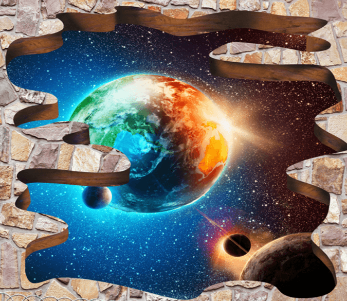 3D Bright Universe Floor Mural Wallpaper AJ Wallpaper 2 