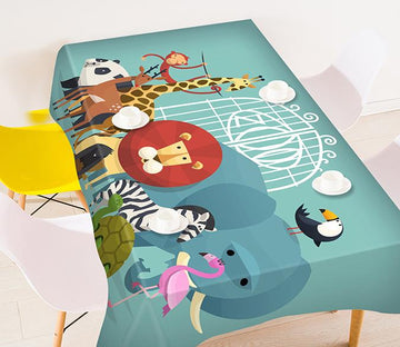 3D Cartoon Animals 662 Tablecloths Wallpaper AJ Wallpaper 