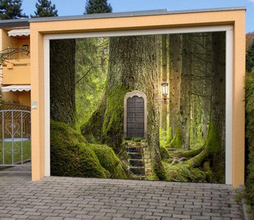 3D Forest Tree House 420 Garage Door Mural Wallpaper AJ Wallpaper 