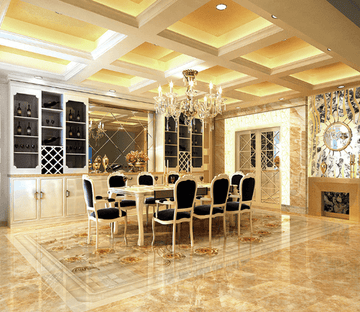 3D Metal Blossoms Floor Mural Wallpaper AJ Wallpaper 2 