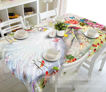 3D Colorful Peacocks 902 Tablecloths Wallpaper AJ Wallpaper 