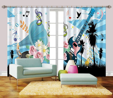 3D Magic Music 2248 Curtains Drapes Wallpaper AJ Wallpaper 