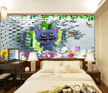 3D Cute Blue Monster Wallpaper AJ Wallpaper 