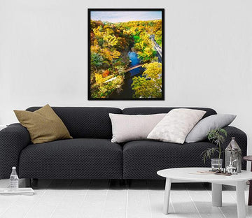 3D Maple Highway 087 Fake Framed Print Painting Wallpaper AJ Creativity Home 