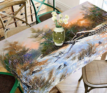 3D Snow Scenery Painting 833 Tablecloths Wallpaper AJ Wallpaper 