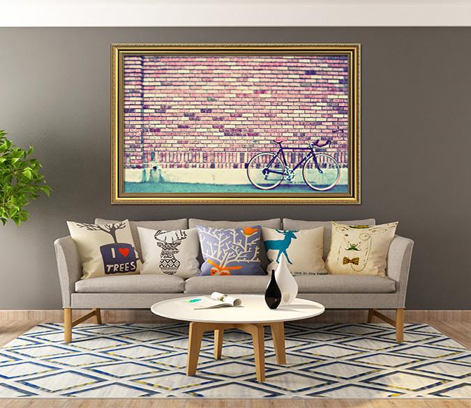 3D Wall Bike 196 Fake Framed Print Painting Wallpaper AJ Creativity Home 