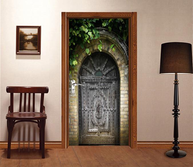 3D Pretty Arched Gate 04 Door Mural Wallpaper AJ Wallpaper 