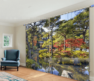 3D Park River 2212 Curtains Drapes Wallpaper AJ Wallpaper 