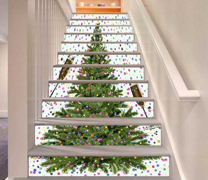 3D Christmas Tree 318 Stair Risers Wallpaper AJ Wallpaper 