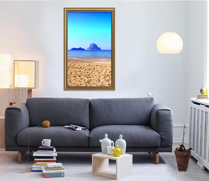 3D Beach Seascape 042 Fake Framed Print Painting Wallpaper AJ Creativity Home 
