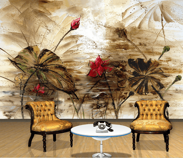 3D Smear Lotus 059 Wallpaper AJ Wallpaper 