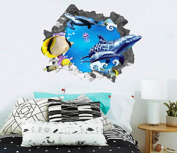 3D Ocean World 195 Broken Wall Murals Wallpaper AJ Wallpaper 