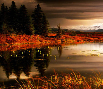 Lake Sunset Glow Wallpaper AJ Wallpaper 