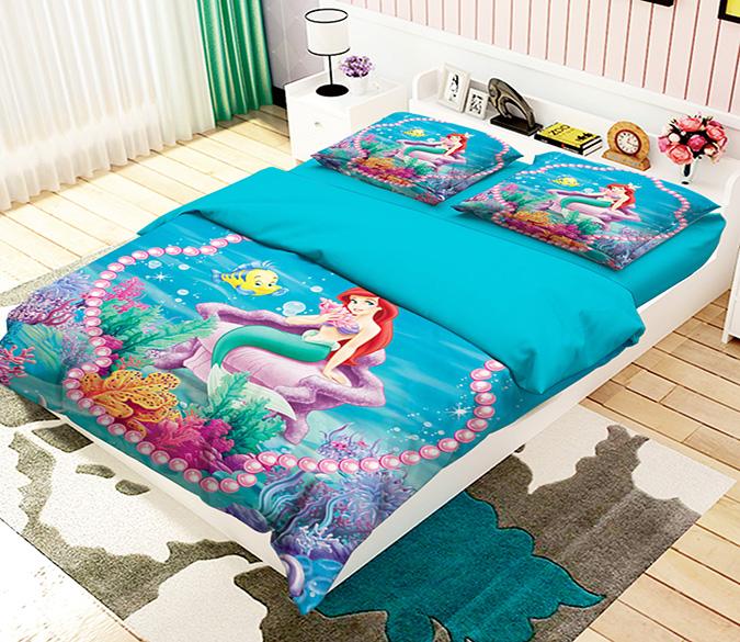 3D Pretty Mermaid 147 Bed Pillowcases Quilt Wallpaper AJ Wallpaper 