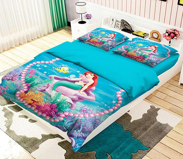 3D Pretty Mermaid 147 Bed Pillowcases Quilt Wallpaper AJ Wallpaper 