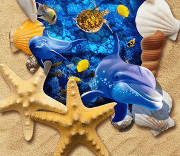 3D Ocean Treasures Floor Mural Wallpaper AJ Wallpaper 2 