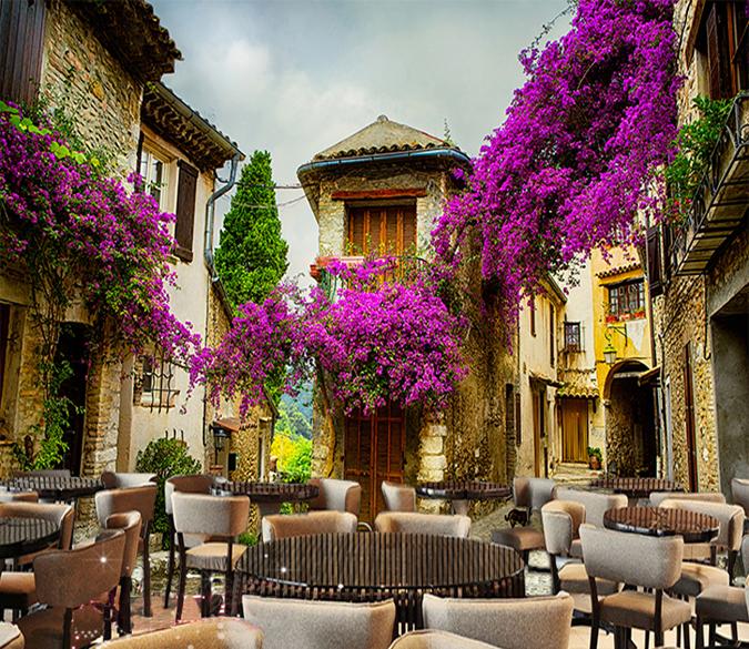 3D Alley Flowers 057 Wallpaper AJ Wallpaper 