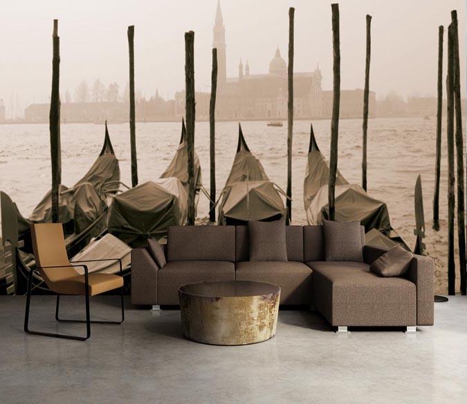 3D Boat City 689 Wallpaper AJ Wallpaper 