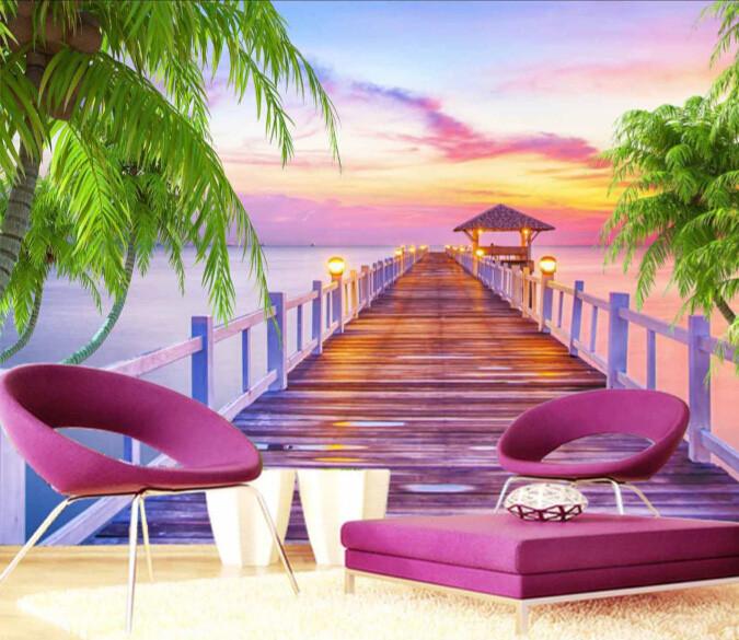 3D Beautiful Pavilion And Trees Wallpaper AJ Wallpaper 1 