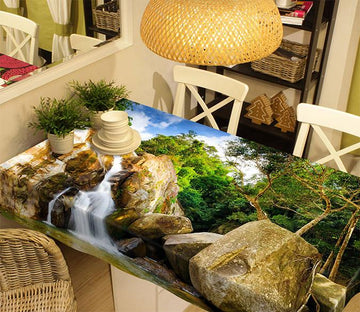 3D Forest River Rocks 88 Tablecloths Wallpaper AJ Wallpaper 