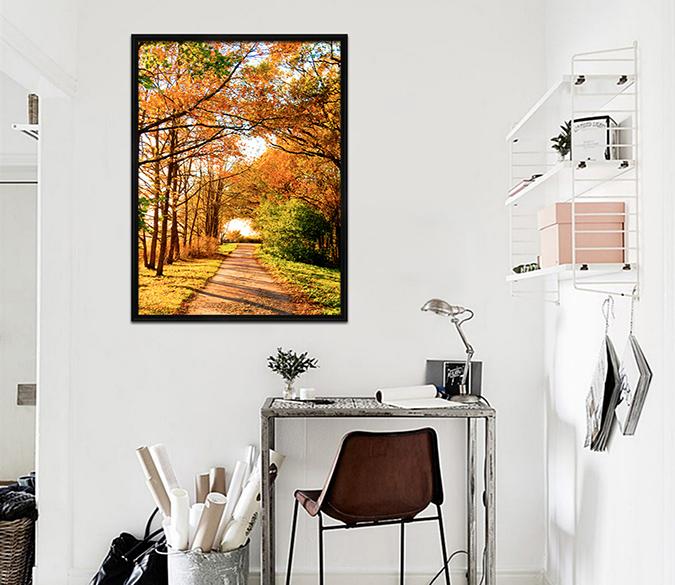 3D Dusk Road 135 Fake Framed Print Painting Wallpaper AJ Creativity Home 