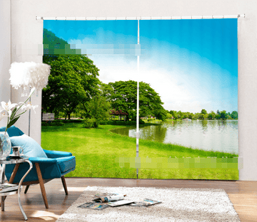 3D Lakeside Trees 2001 Curtains Drapes Wallpaper AJ Wallpaper 