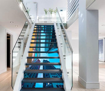 3D City Tall Buildings 949 Stair Risers Wallpaper AJ Wallpaper 