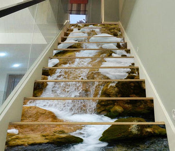 3D River Melting Snow 657 Stair Risers Wallpaper AJ Wallpaper 
