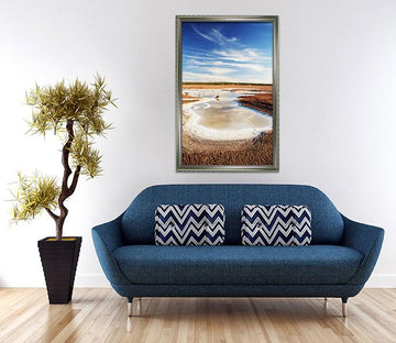 3D Dry River 142 Fake Framed Print Painting Wallpaper AJ Creativity Home 