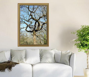 3D Tree Bending 073 Fake Framed Print Painting Wallpaper AJ Creativity Home 