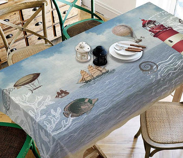 3D Sea Lighthouse Pattern 12 Tablecloths Wallpaper AJ Wallpaper 