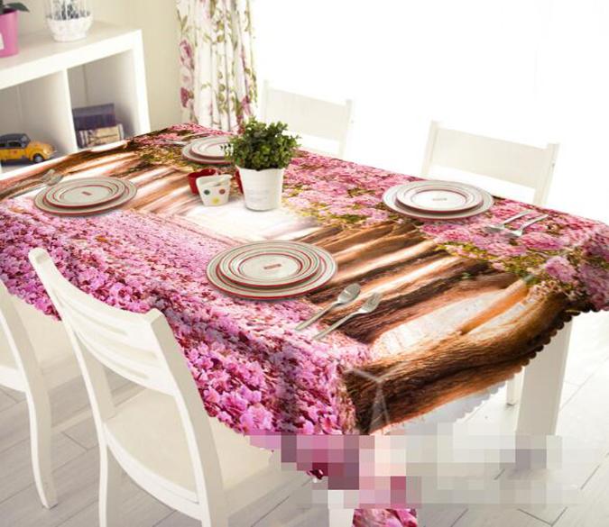 3D Trees Fallen Flowers 1293 Tablecloths Wallpaper AJ Wallpaper 
