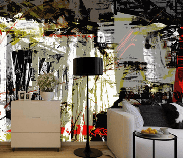 Mottled Colored Graffiti Wallpaper AJ Wallpaper 