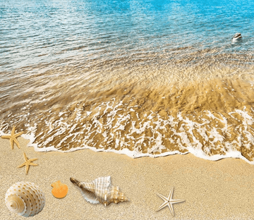 3D Lively Beach Floor Mural Wallpaper AJ Wallpaper 2 