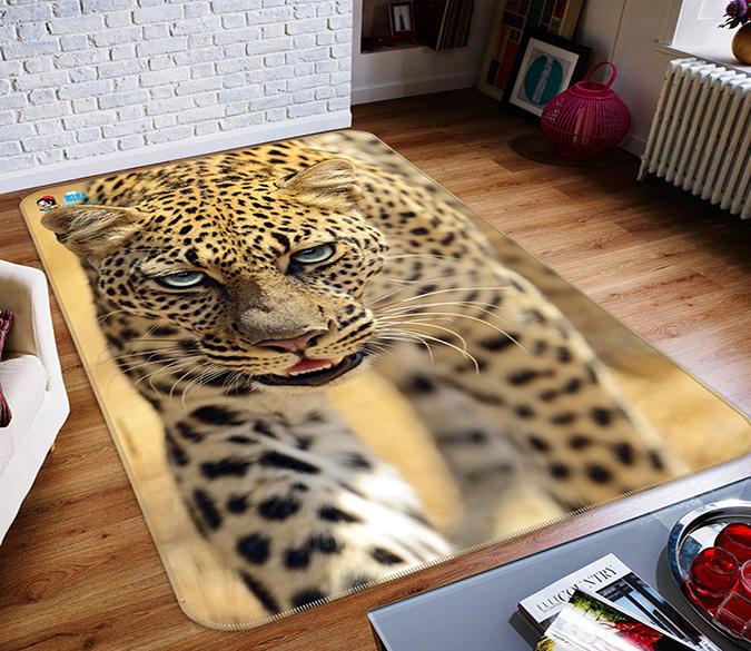 3D Handsome Leopard 229 Non Slip Rug Mat Mat AJ Creativity Home 