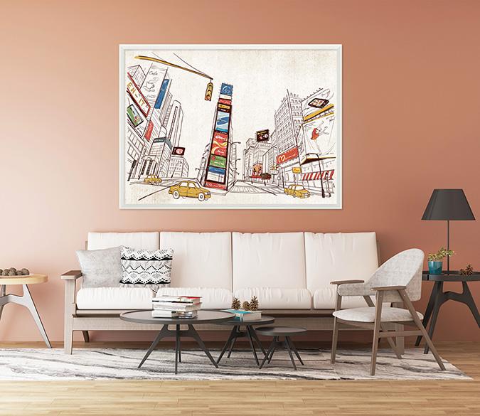 3D Traffic Light 004 Fake Framed Print Painting Wallpaper AJ Creativity Home 