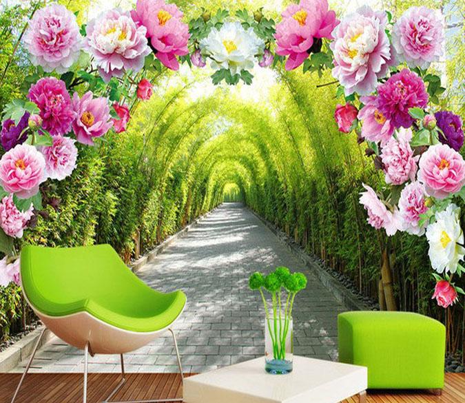 3D Bamboo Forest 070 Wallpaper AJ Wallpaper 