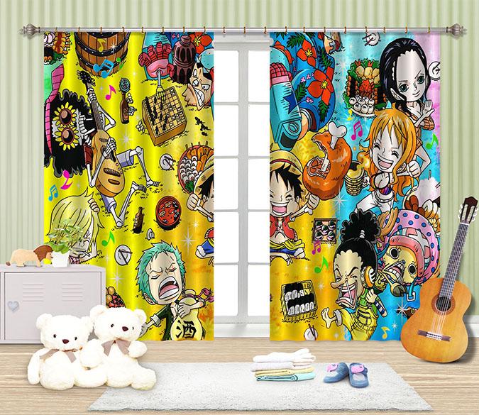 3D Funny Animation Roles 2393 Curtains Drapes Wallpaper AJ Wallpaper 